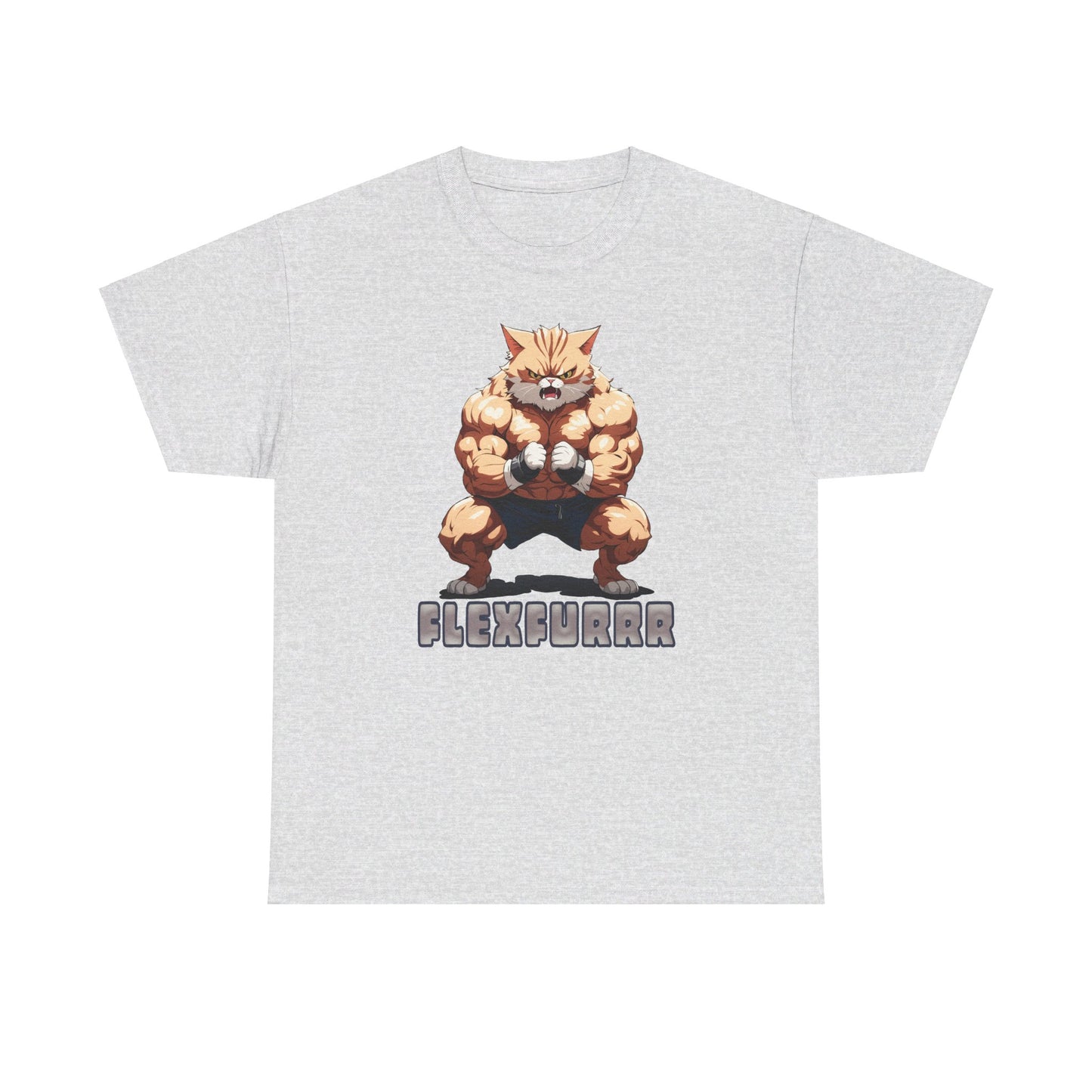 Muscalcat T-Shirt / Für Fitness und Katzenliebhaber, Lustiges Cartoon-Design, Baumwolle