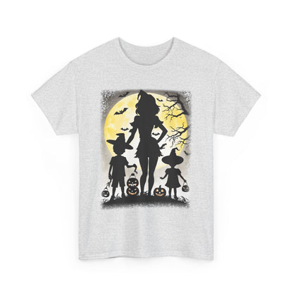 Halloween Walk Mom & Kids Pumpkin, Spooky Unisex T-Shirt, Fall Season Shirt, Jack-O-Lantern Costume Top, Autumn Witch Theme Apparel