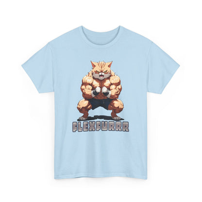 Muscalcat T-Shirt / Für Fitness und Katzenliebhaber, Lustiges Cartoon-Design, Baumwolle