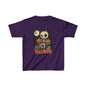 Halloween Pumpkin little Skull with Pumpkins and Ghosts, Halloween Tee for Children, Spooky Shirt for Kids, Trick or Treat Costume Top,