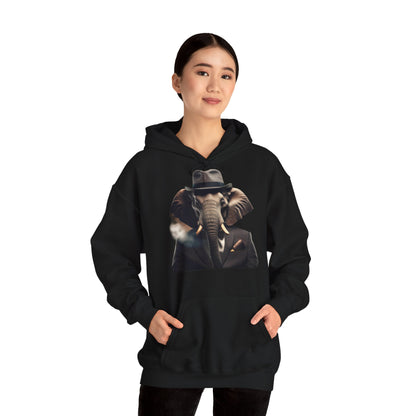 Stilvoller Elefant im Anzug Hoodie / Vintage Look mit Zigarette auf Sweatshirts / Sweatshirt / Vintage / 1930er / RetroVibes / Geschenk