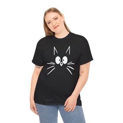 Minimalist Cat Face T-Shirt / Geschenk / Katzenliebhaber /Zocken / gaming / Comic / Katze