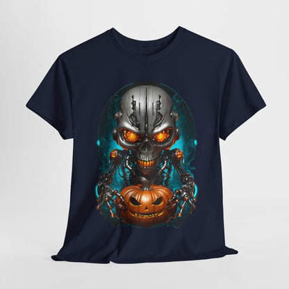 Halloween Pumking Cyborg T-Shirt, Halloween Tee, Unisex Shirt, Pumpkin Design Shirt, Halloween Costume