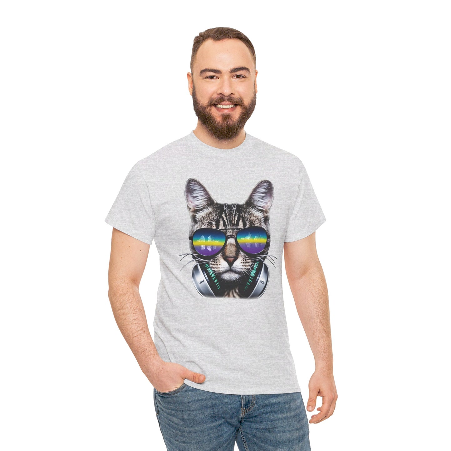 Groovy DJ Cat T-Shirt / Geschenk / Katzenliebhaber /Zocken / gaming / Comic / Katze / Kopfhörer / Musik / Music