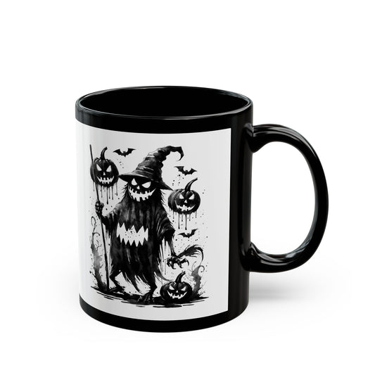 Halloween Mug, Pumpkin Ghost Coffee Cup, Spooky Tea Cup, Black Halloween Gift, Süßen Geistern, Hexen und Kürbissen, Gift for Halloween