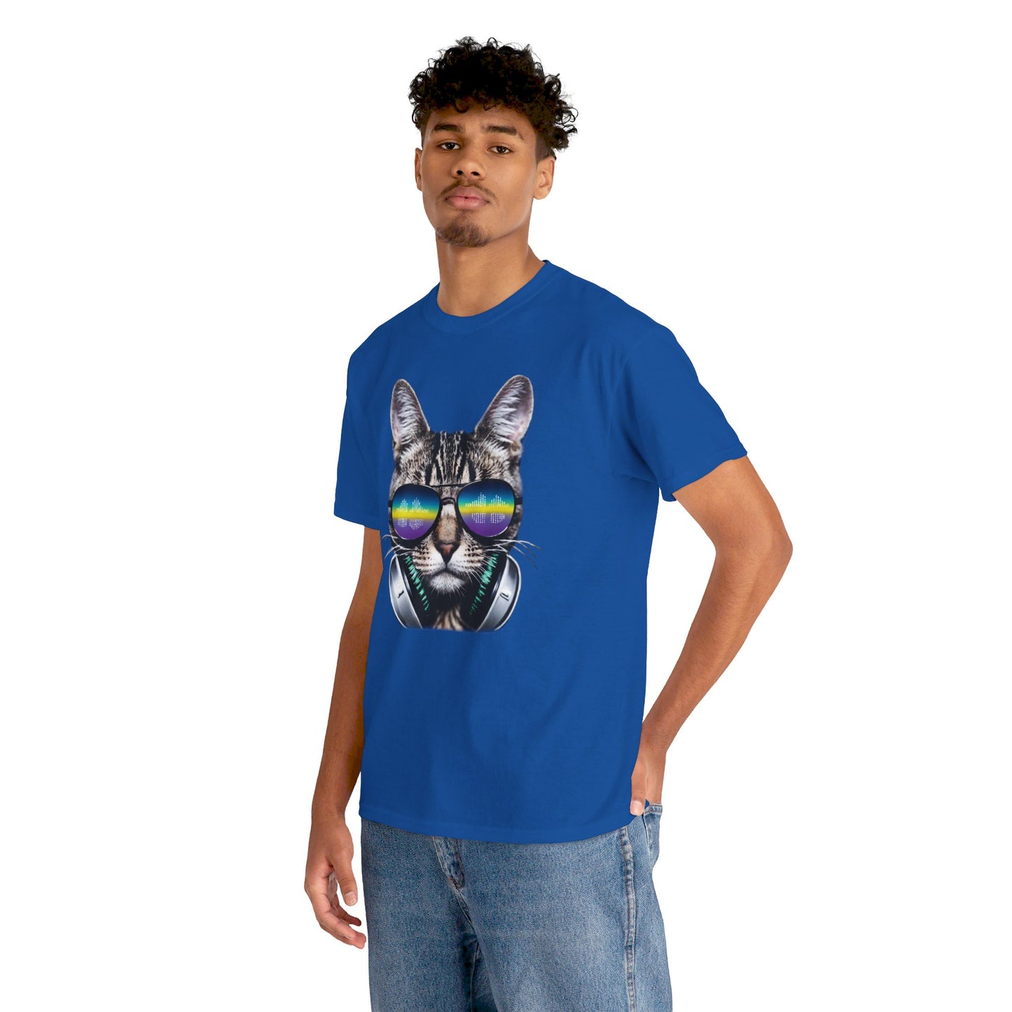 Groovy DJ Cat T-Shirt / Geschenk / Katzenliebhaber /Zocken / gaming / Comic / Katze / Kopfhörer / Musik / Music