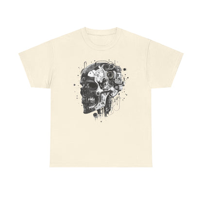 Cyborg Skull Head Halloween T-Shirt, Tee Shirt, Halloween Costume, Skeleton Graphic Tee, Spooky Shirt