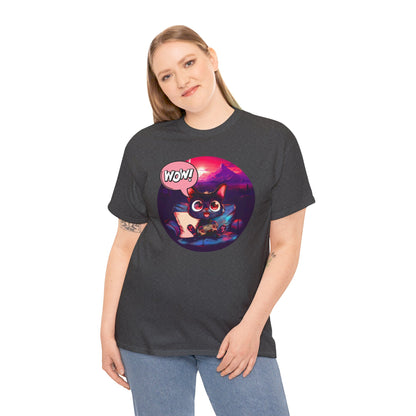 Wow! Gamer Cat" T-Shirt / Geschenk / Katzenliebhaber /Zocken / gaming / Comic / Katze