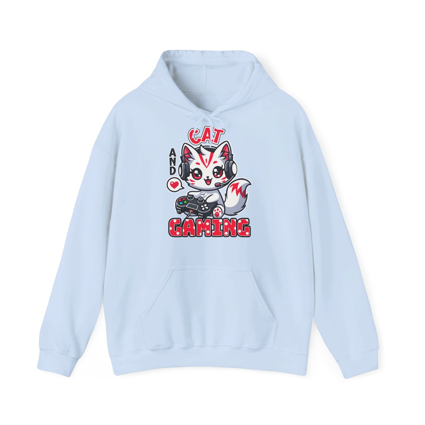 Cat and Gaming Unisex Heavy Blend™ Hooded Sweatshirt / Anime Katze / Geschenk / Zocken