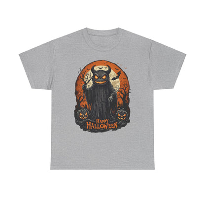 Halloween Pumpkin Dark Monster Tee, Spooky Unisex T-Shirt, Fall Season Shirt, Jack-O-Lantern Costume Top, Autumn Witch Theme Apparel