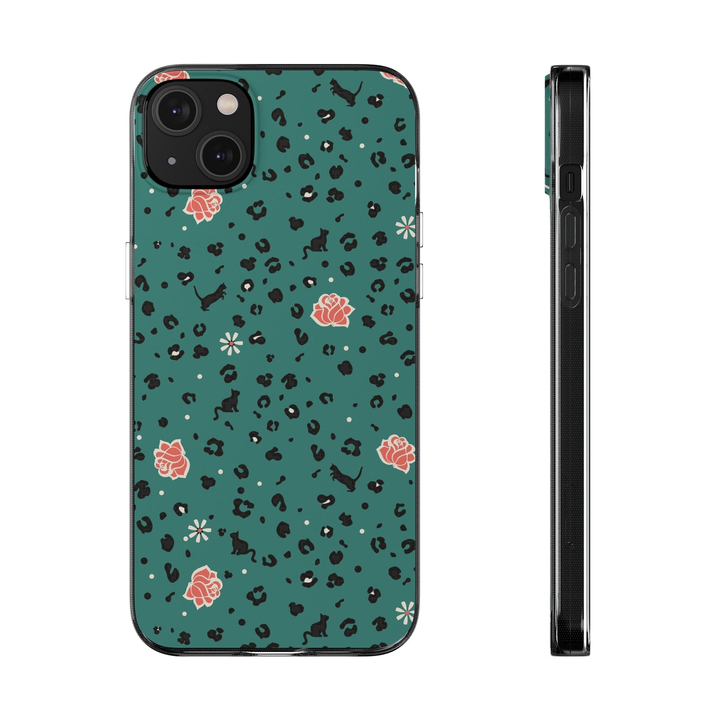 Leo Flower Cat Soft Phone Cases