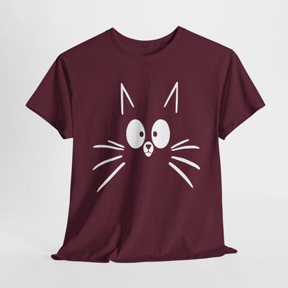 Minimalist Cat Face T-Shirt / Geschenk / Katzenliebhaber /Zocken / gaming / Comic / Katze