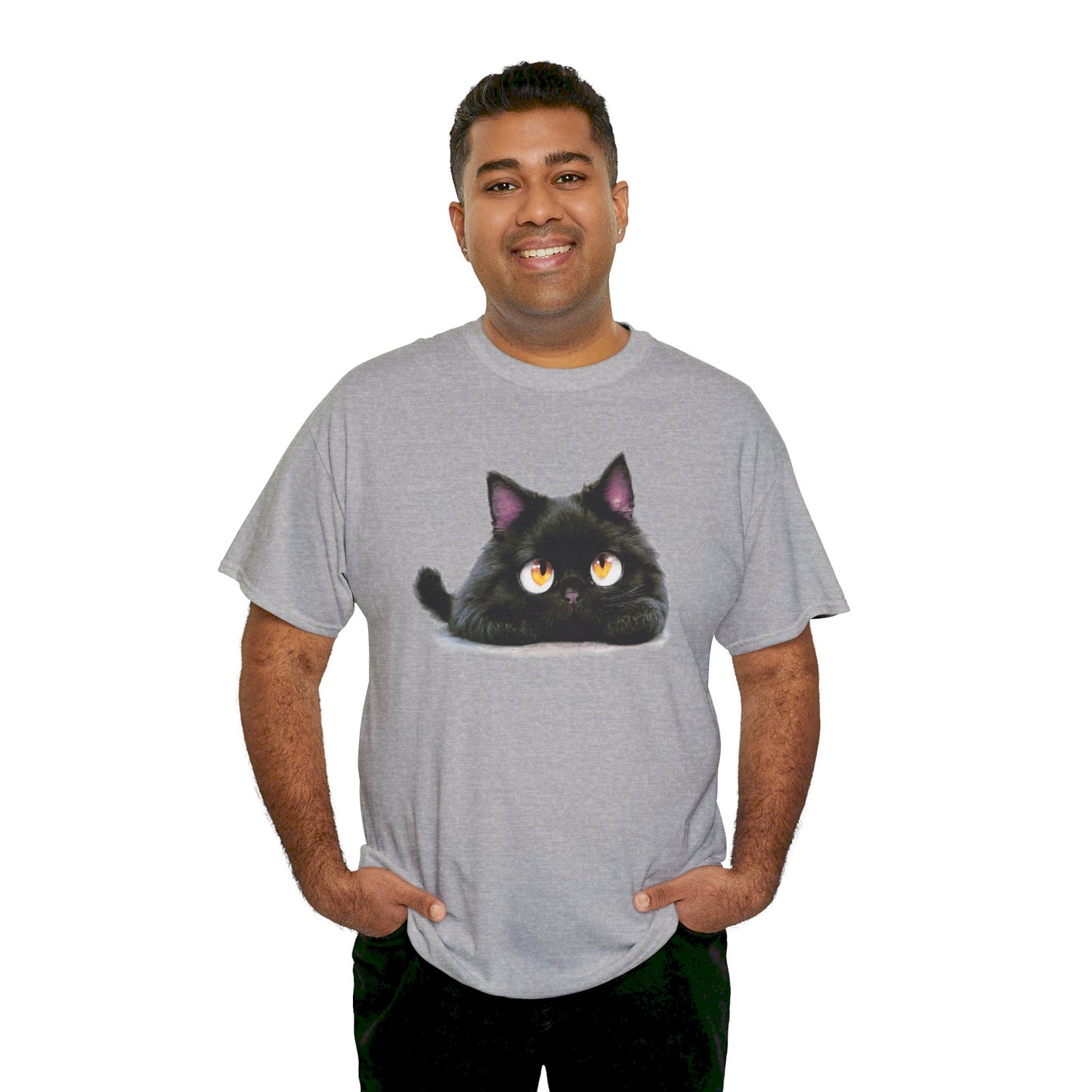 Cat Lover T-Shirt, Kitty Graphic Tee, Kitten Print Shirt, Feline Fan Top, Animal Pet Owner Gift