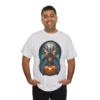 Halloween Pumking Cyborg T-Shirt, Halloween Tee, Unisex Shirt, Pumpkin Design Shirt, Halloween Costume