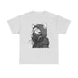 Futuristisches Anime Girl mit Gasmaske T-Shirt / Schwarzes Unisex Streetwear Shirt, Katzengirl Design, Geschenk für Anime- und Sci-Fi-Fans