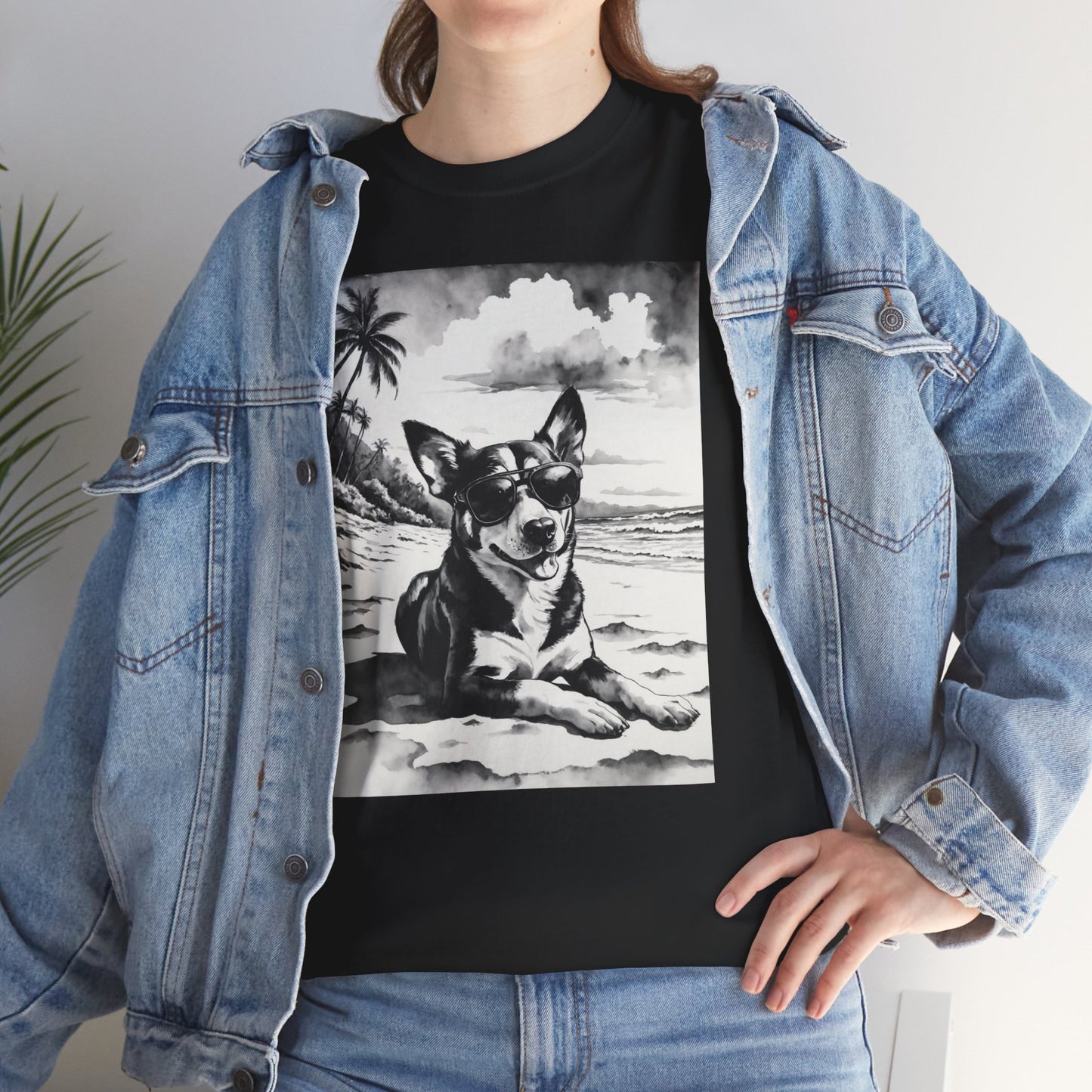 Cool Beach Dog T-Shirt Lustiges Hundemotiv mit Sonnenbrille für Sommer Vibes | Perfektes Geschenk für Hundeliebhaber