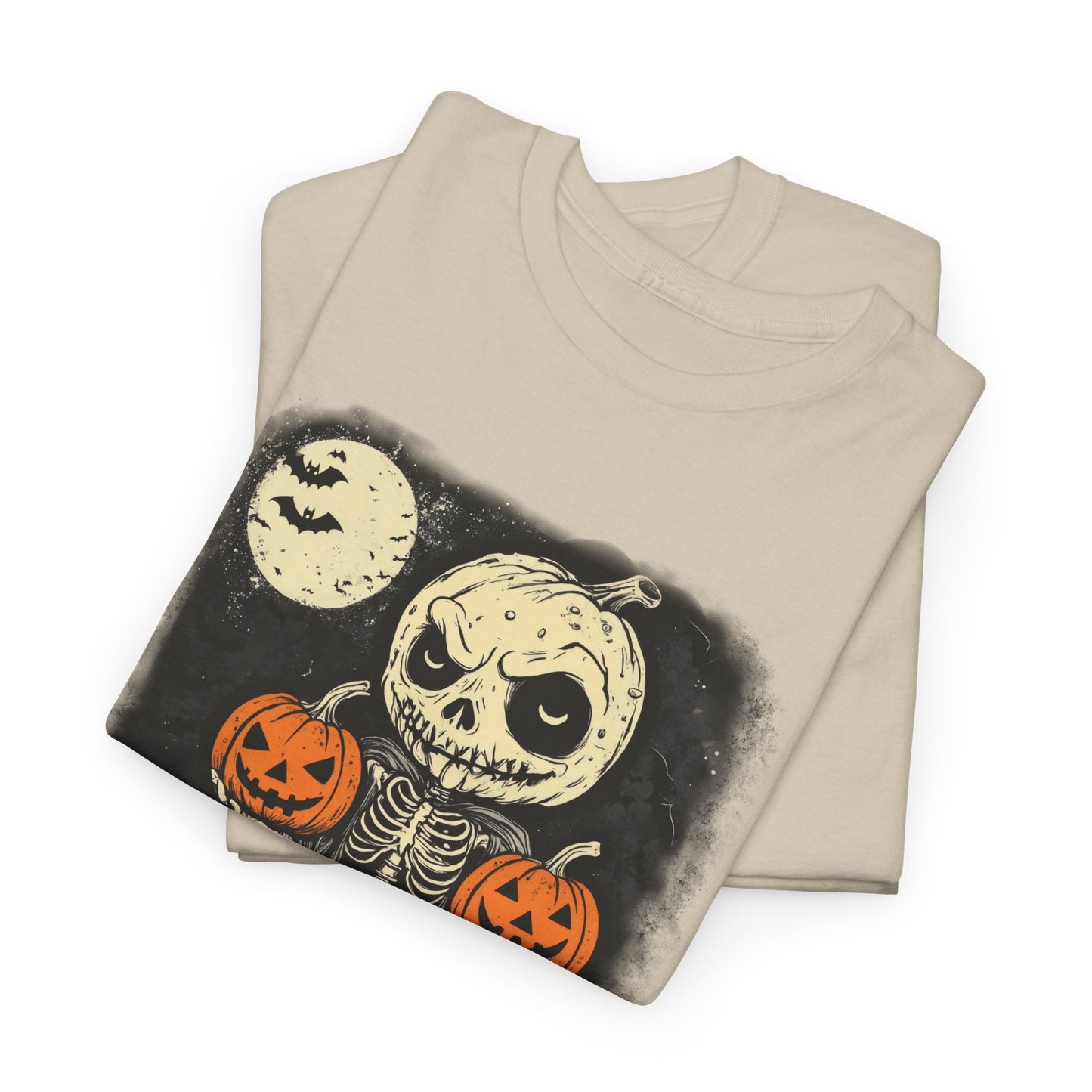 Halloween Pumpkin little Skull Tee, Spooky T-Shirt, Halloween Costume Shirt, Fall Witch Graphic Top, Halloween Party Outfit