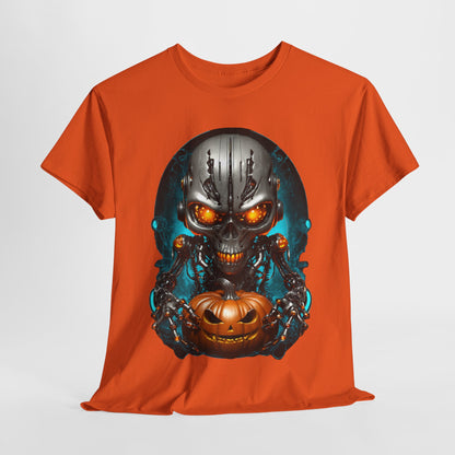 Halloween Pumking Cyborg T-Shirt, Halloween Tee, Unisex Shirt, Pumpkin Design Shirt, Halloween Costume