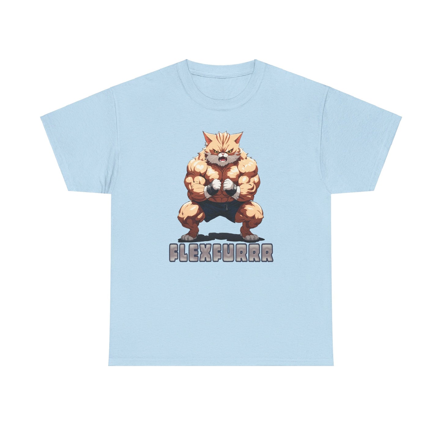 Muscalcat T-Shirt / Für Fitness und Katzenliebhaber, Lustiges Cartoon-Design, Baumwolle