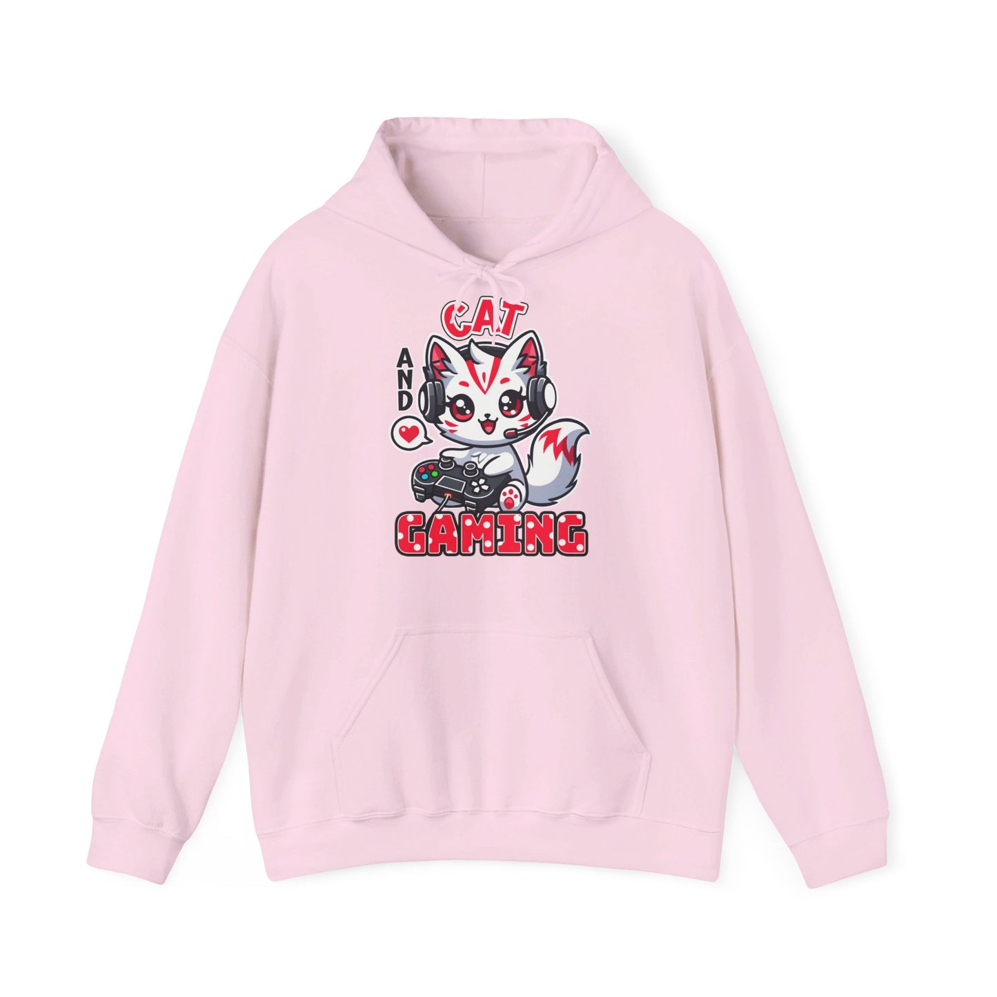 Cat and Gaming Unisex Heavy Blend™ Hooded Sweatshirt / Anime Katze / Geschenk / Zocken