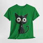 Cat Lover T-Shirt, Cute Kitty Tee, Adorable Feline Shirt, Big Eyed Cat Top, Animal Graphic Tee for Pet Owners