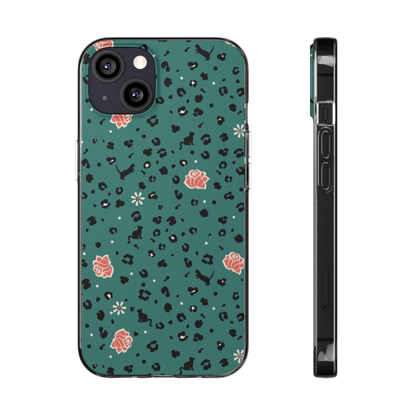 Leo Flower Cat Soft Phone Cases