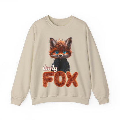 Sweatshirt Curly Fox Niedliches Fuchsmotiv mit lockigem Fell auf Kinder Sweatshirts /Trendiges Design für Tierliebhaber süss/Geschenk