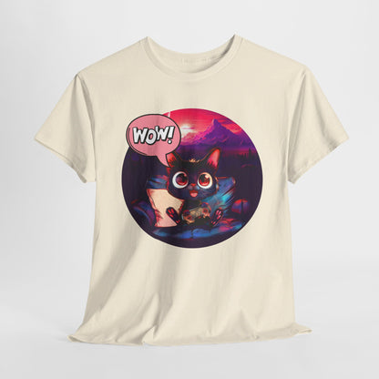 Wow! Gamer Cat" T-Shirt / Geschenk / Katzenliebhaber /Zocken / gaming / Comic / Katze