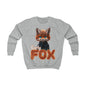 Curly Fox Niedliches Fuchsmotiv mit lockigem Fell auf Kinder Sweatshirts / Trendiges Design für Tierliebhaber / Fox you up / süss/Geschenk