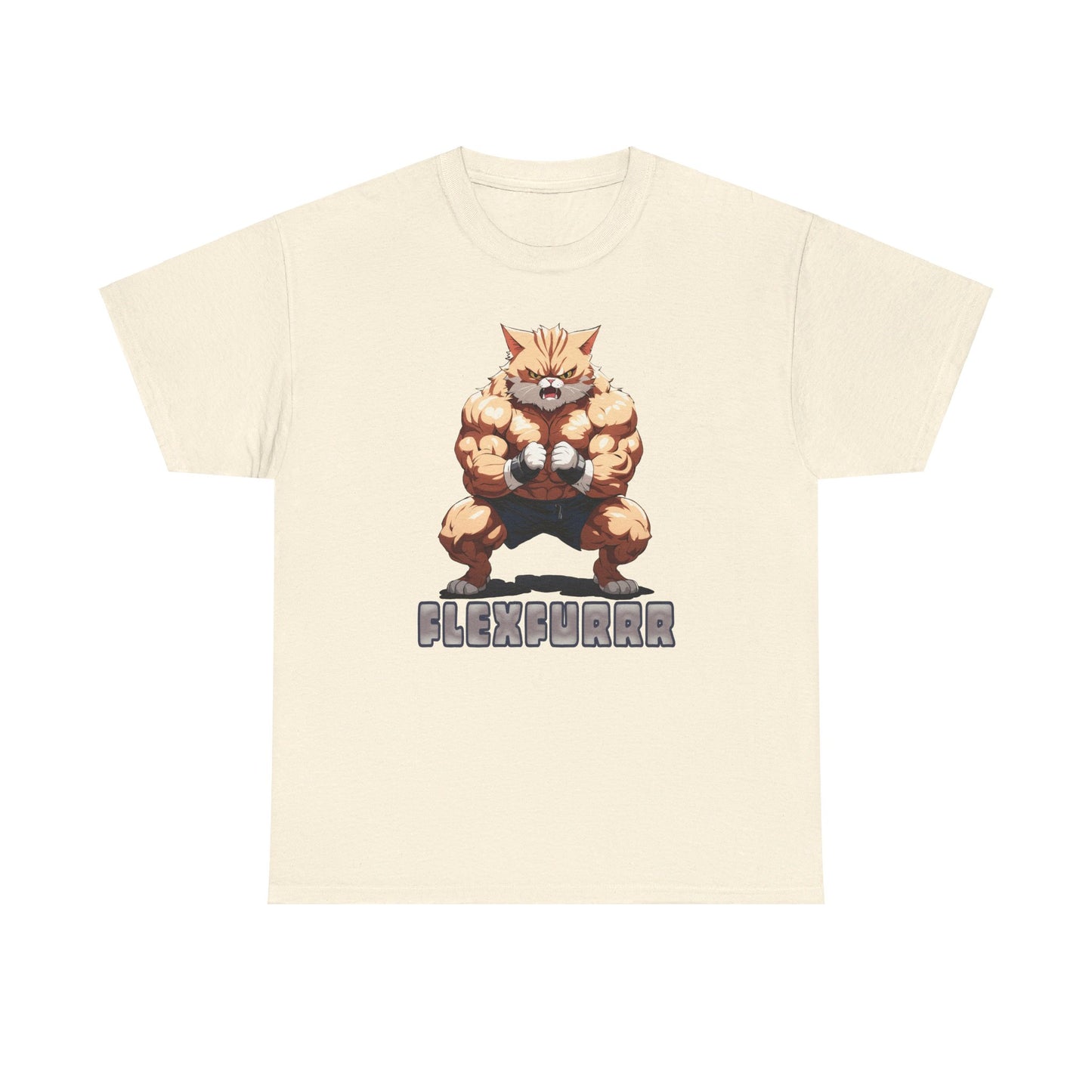 Muscalcat T-Shirt / Für Fitness und Katzenliebhaber, Lustiges Cartoon-Design, Baumwolle