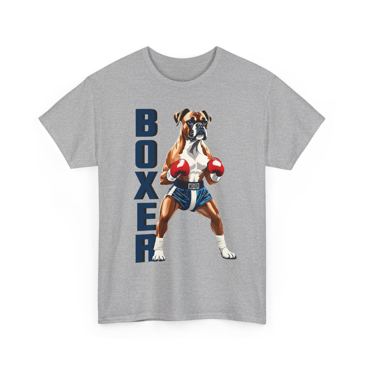 Boxer T-Shirt - Lustiges Cartoon - T-Shirt für Fitness-Enthusiasten und Hundeliebhaber