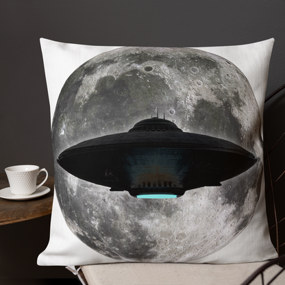 Alien & Ufo Premium-Kissen, Geschenk, Accessoire, Ein mystisches Kunstwerk für Sci-Fi- und Alien-Fans