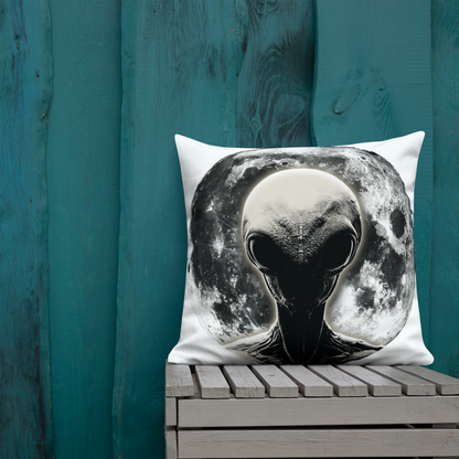 Alien & Ufo Premium-Kissen, Geschenk, Accessoire, Ein mystisches Kunstwerk für Sci-Fi- und Alien-Fans