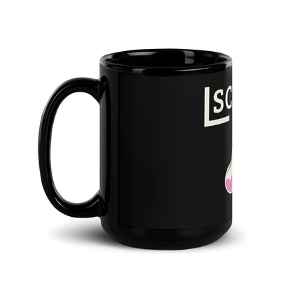 Schwarze glänzende Tasse "Science"