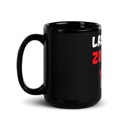 Schwarze glänzende Tasse "Lass mal zocken!"