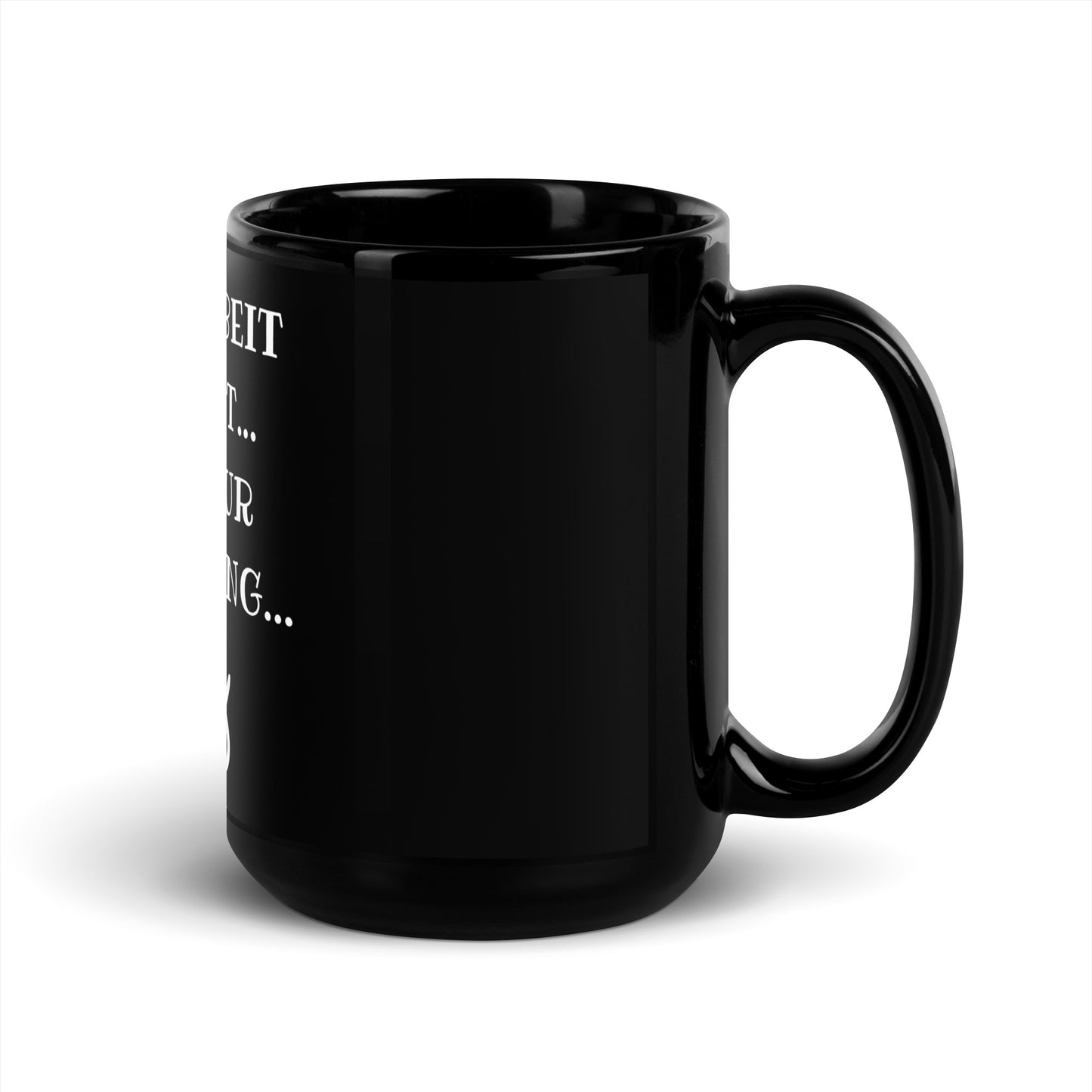 Mug noir brillant "Housework Done"