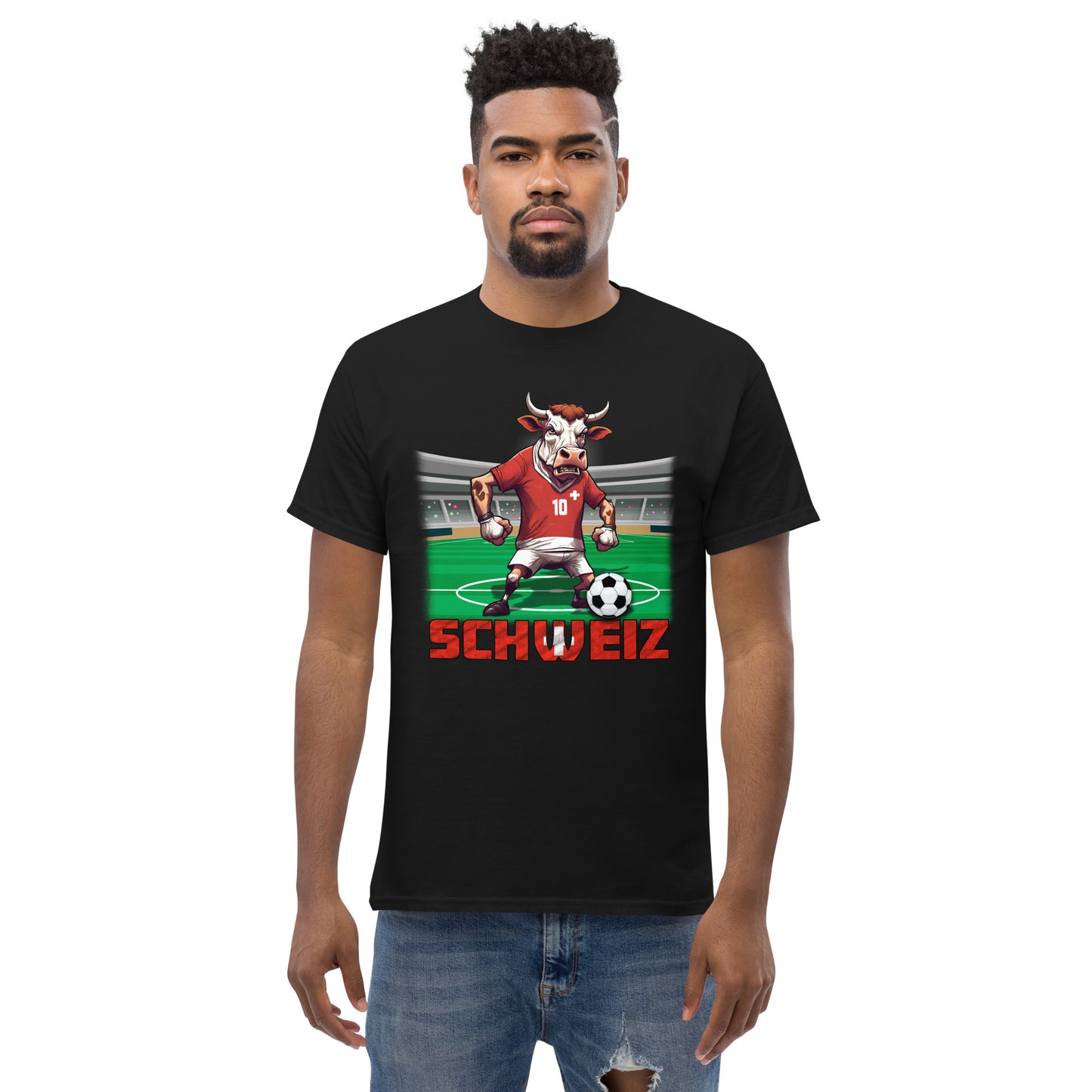 Schweiz EM Fußball Trikot Klassisches Unisex-T-Shirt