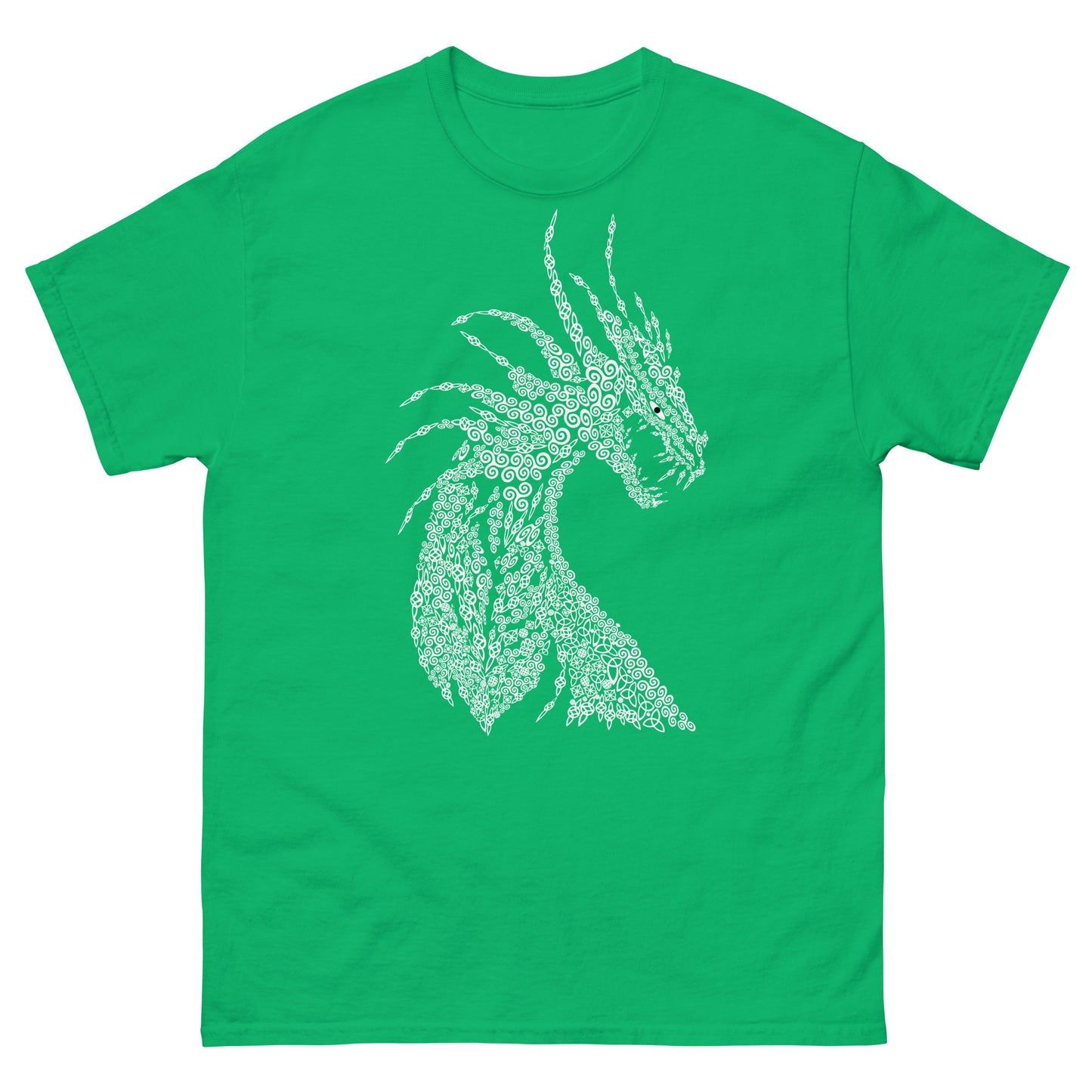 T-Shirt unisexe Dragon avec calligraphie d'ornements nordiques