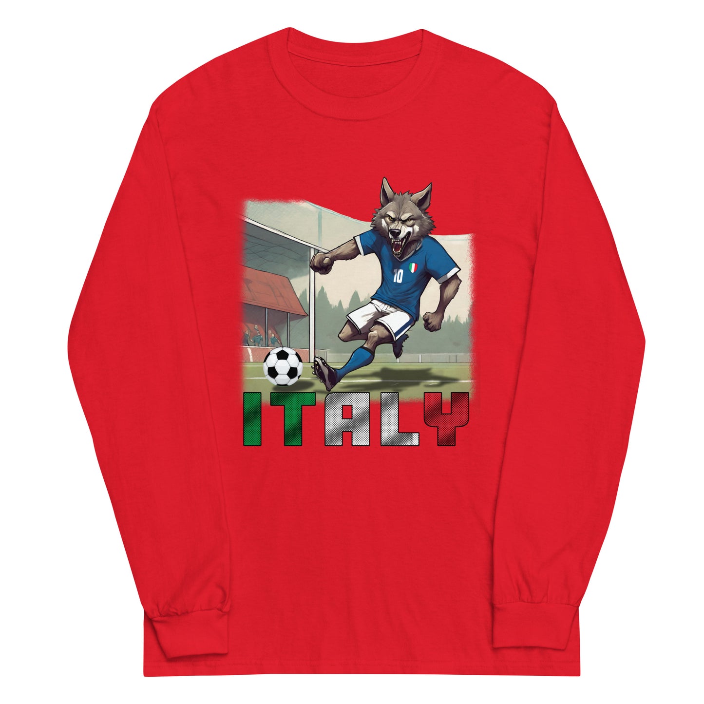 Italien EM Fußball Trikot Alternative Herren-Langarmshirt