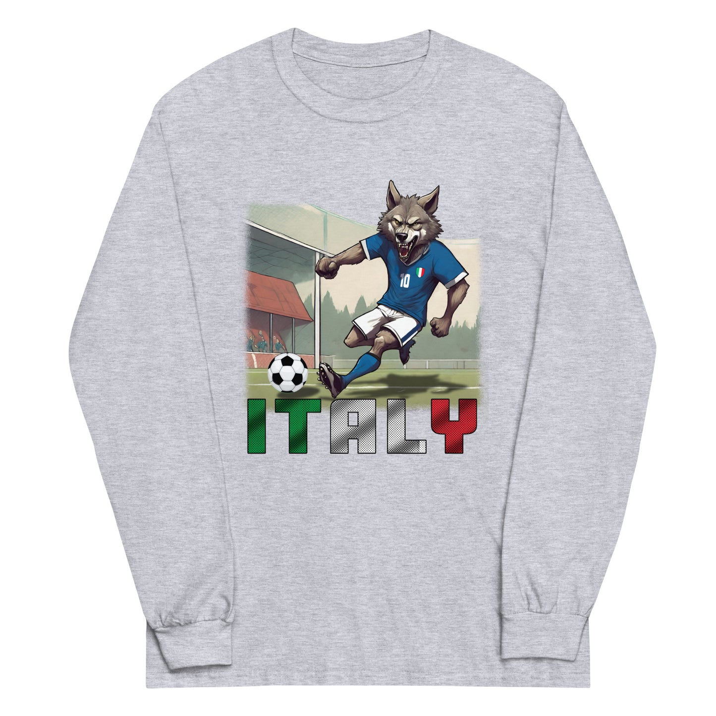 Italien EM Fußball Trikot Alternative Herren-Langarmshirt