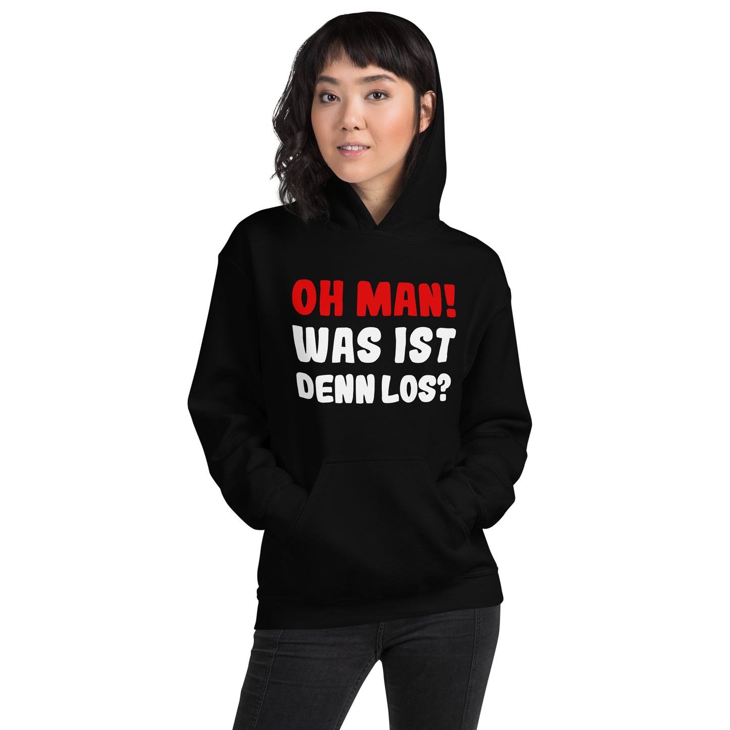 Unisex-Kapuzenpullover "Oh man! Was ist denn Los?"