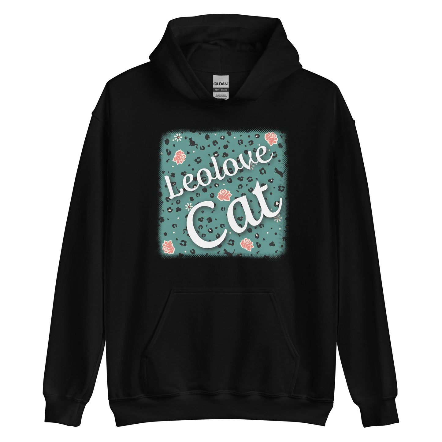 Frauen-Kapuzenpullover Leopard Design "Leo Love Cat"