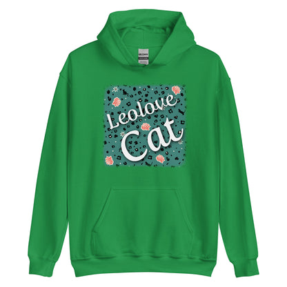 Frauen-Kapuzenpullover Leopard Design "Leo Love Cat"