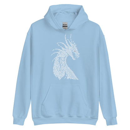 Unisex-Kapuzenpullover Drache mit nordischen Ornamenten Kalligraphie