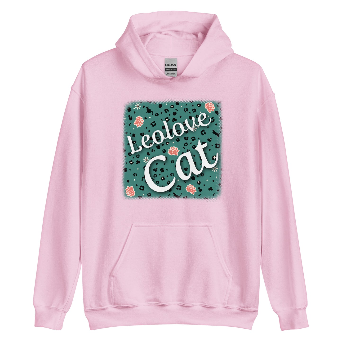 Frauen-Kapuzenpullover Leopard Design "Leo Love Cat"