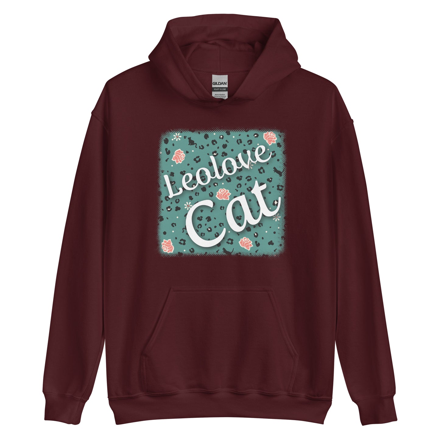 Frauen-Kapuzenpullover Leopard Design "Leo Love Cat"