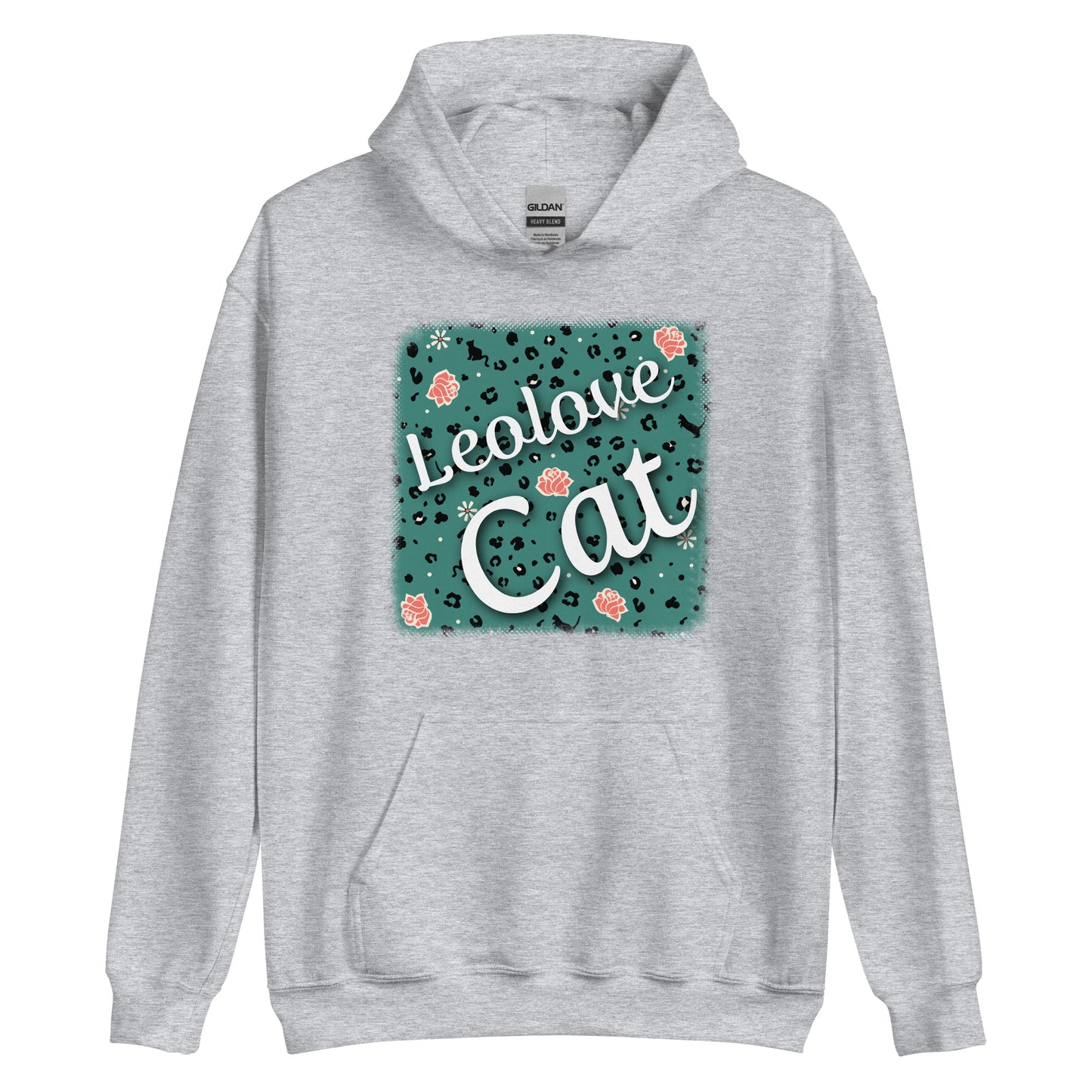 Frauen-Kapuzenpullover Leopard Design "Leo Love Cat"