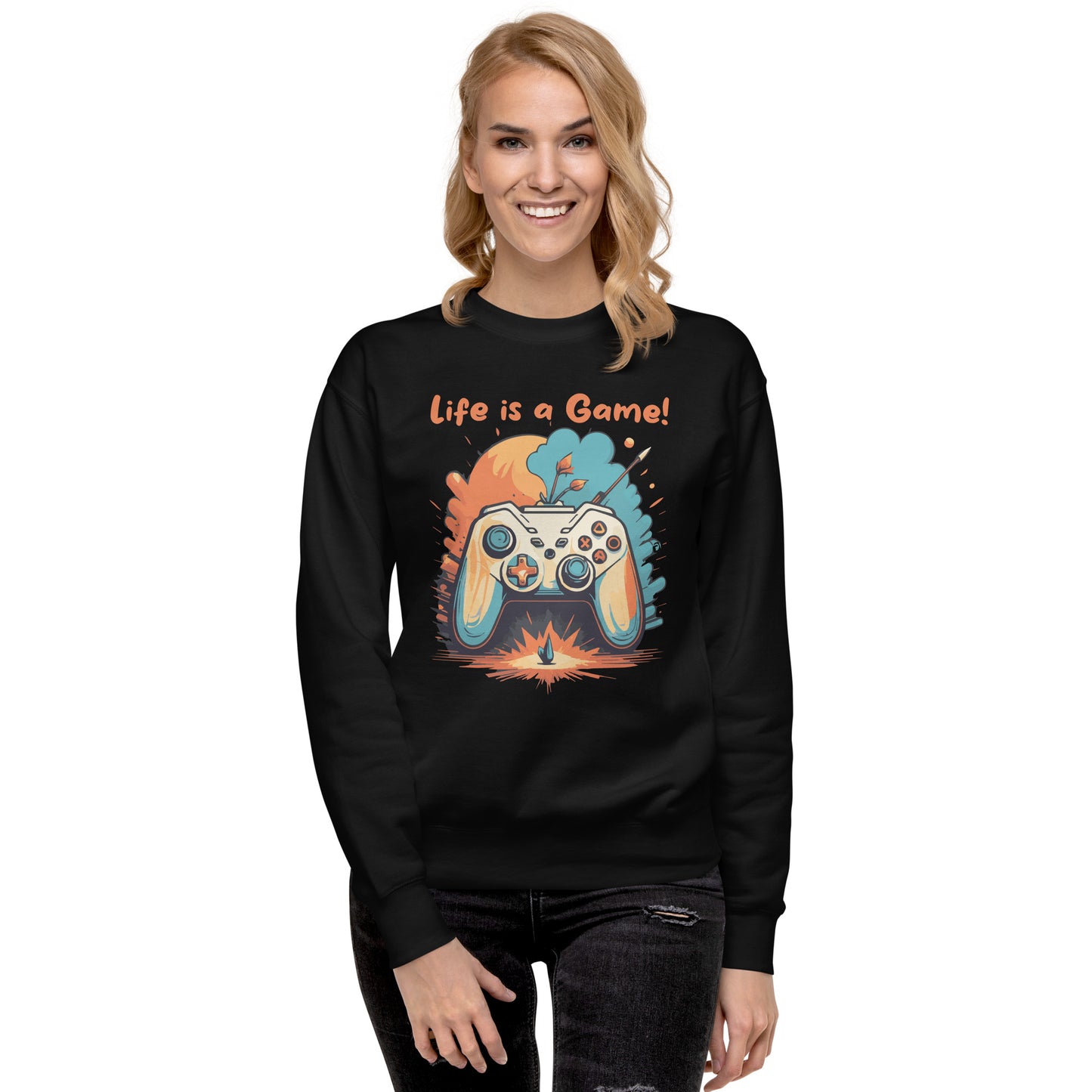 Unisex-Premium-Pullover Live is a Game