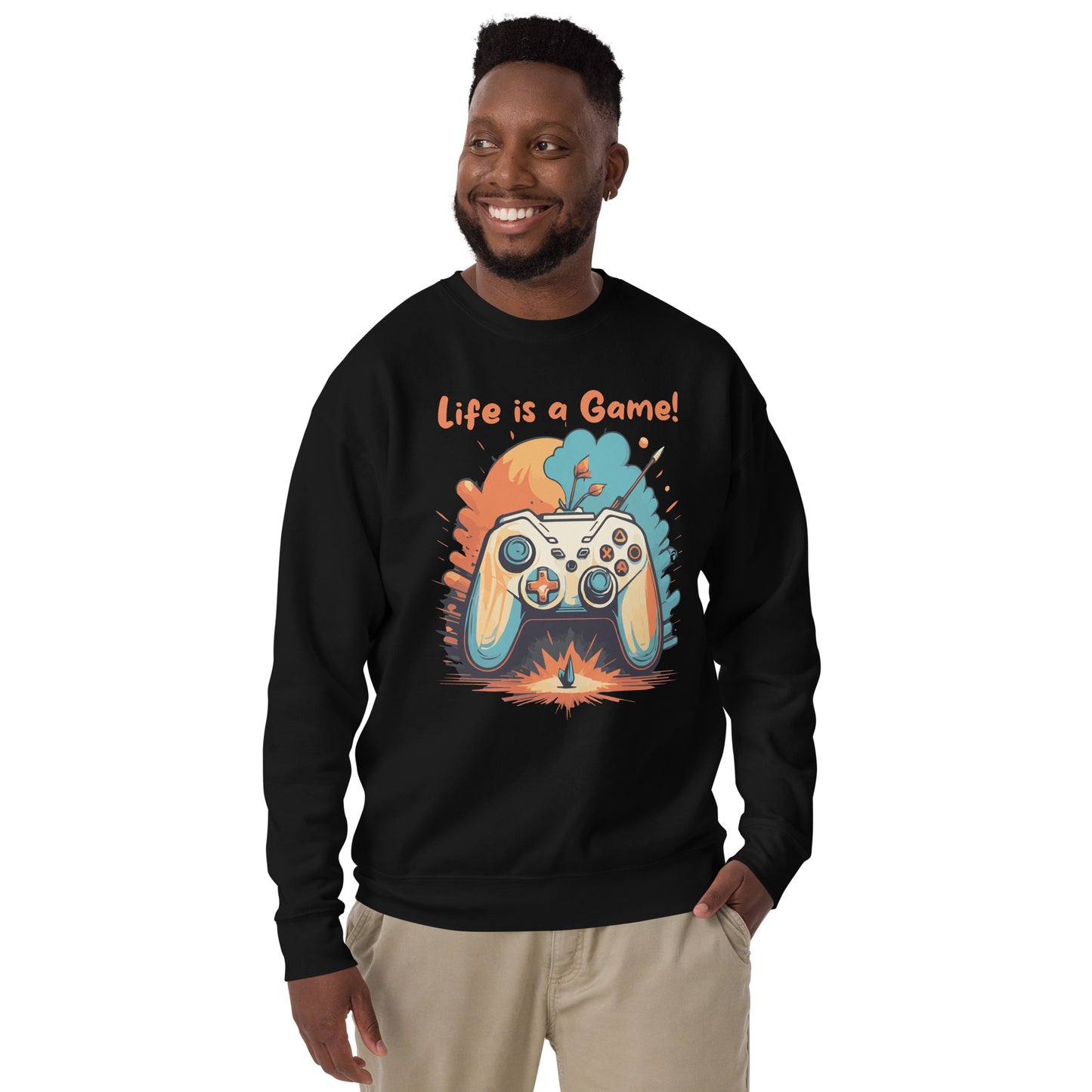 Unisex-Premium-Pullover Live is a Game