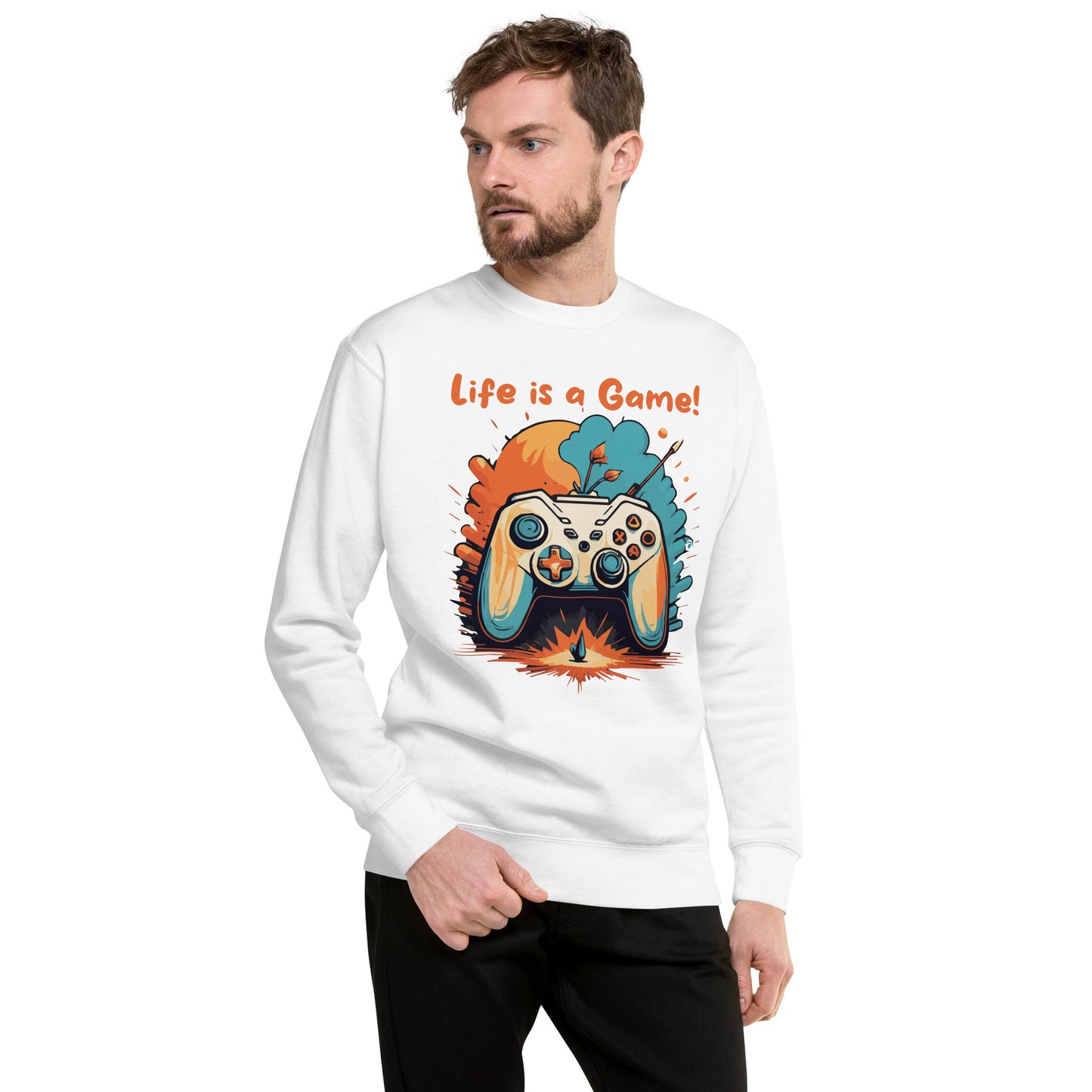 Unisex-Premium-Pullover Live is a Game